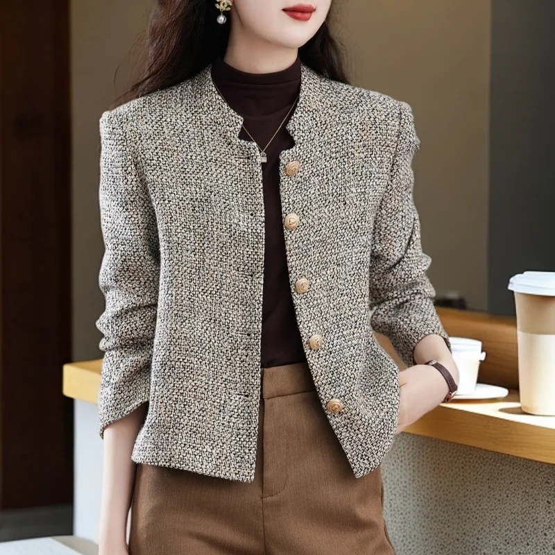Faionable ort Outerwear Women's Spring Autumn 2024 New Sle Small Fraance Wind Stand Collar Slimming Top Coat
Faionable ort Outerwear Women's Spring Autumn 2024 New Sle Small Fraance Wind Stand Collar Slimming Top Coat