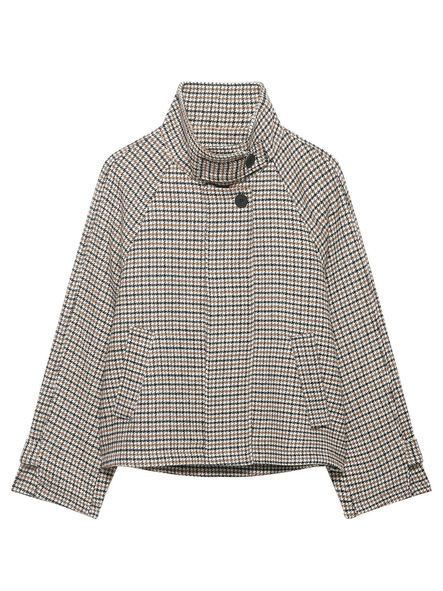 Withered Temperament Commuting Coarse Plaid High Neck Short Jacket Women's Jacket Woman Clothes Tops
Withered Temperament Commuting Coarse Plaid High Neck Short Jacket Women's Jacket Woman Clothes Tops