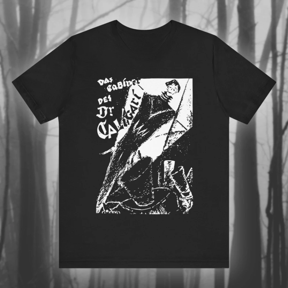 "The Cabinet of Dr. Caligari" classic movie-themed T-shirt horror T-shirt German silent horror film top suitable for all seasons
"The Cabinet of Dr. Caligari" classic movie-themed T-shirt horror T-shirt German silent horror film top suitable for all seasons
