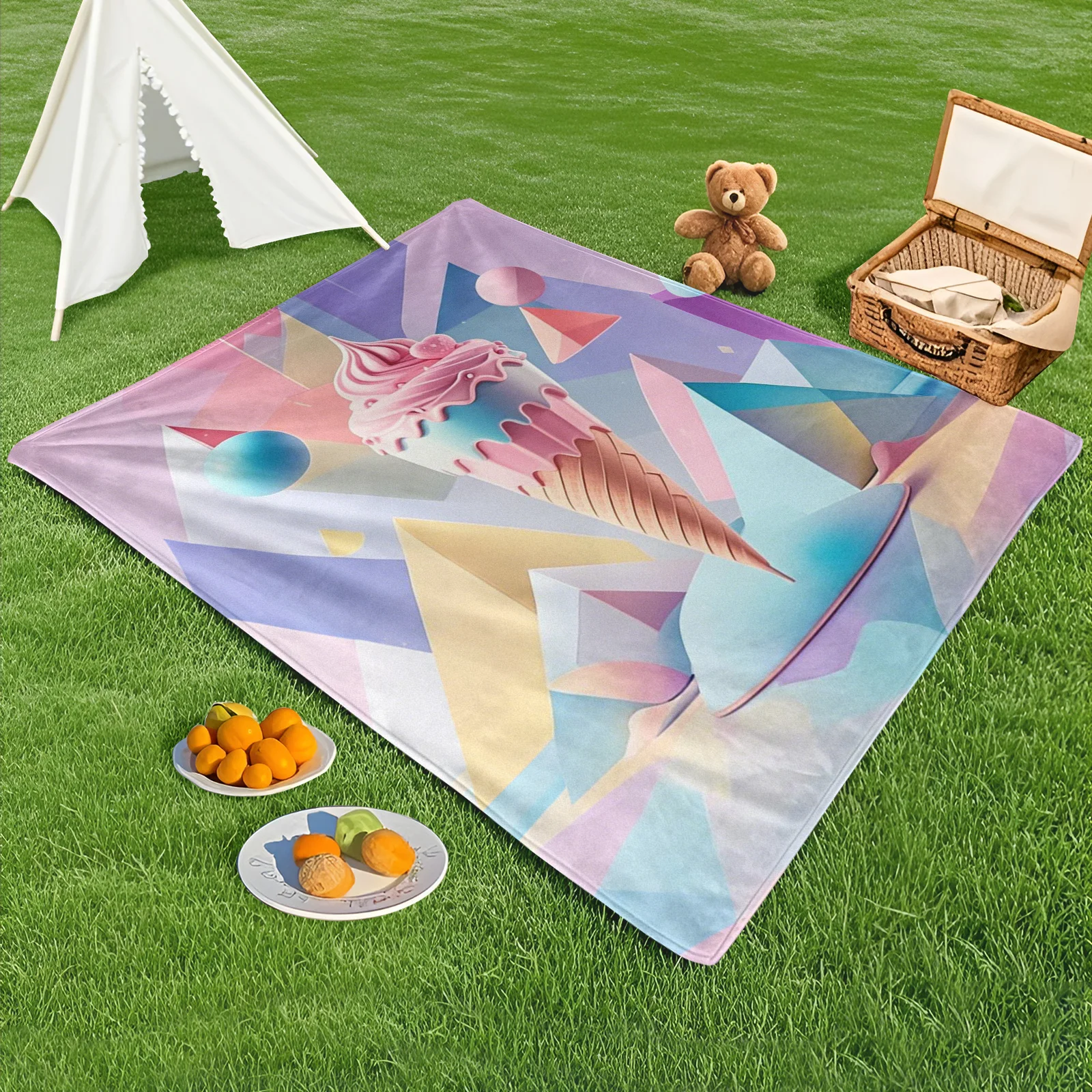 Chic Pink Square Pattern Blanket With Ice Cream Cone Design For Creative Outdoor Fun And Stylish Picnic Adventures
Chic Pink Square Pattern Blanket With Ice Cream Cone Design For Creative Outdoor Fun And Stylish Picnic Adventures