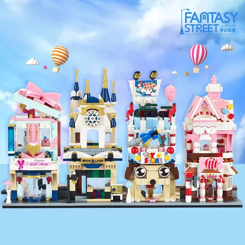 Fantasy Street Scene Series Building Blocks Small Particle Commercial Street Model Ornaments Assembled Educational Toy Gift
Fantasy Street Scene Series Building Blocks Small Particle Commercial Street Model Ornaments Assembled Educational Toy Gift