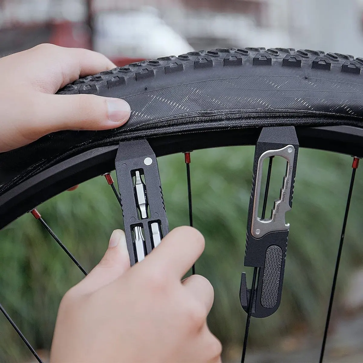 AD45 Bike Tire Repair Ratchet Wrench Bicycle Tire Levers with Ratcheting Screwdriver, Cone Wrench Bike Tool Kit for Road Bike
AD45 Bike Tire Repair Ratchet Wrench Bicycle Tire Levers with Ratcheting Screwdriver, Cone Wrench Bike Tool Kit for Road Bike
