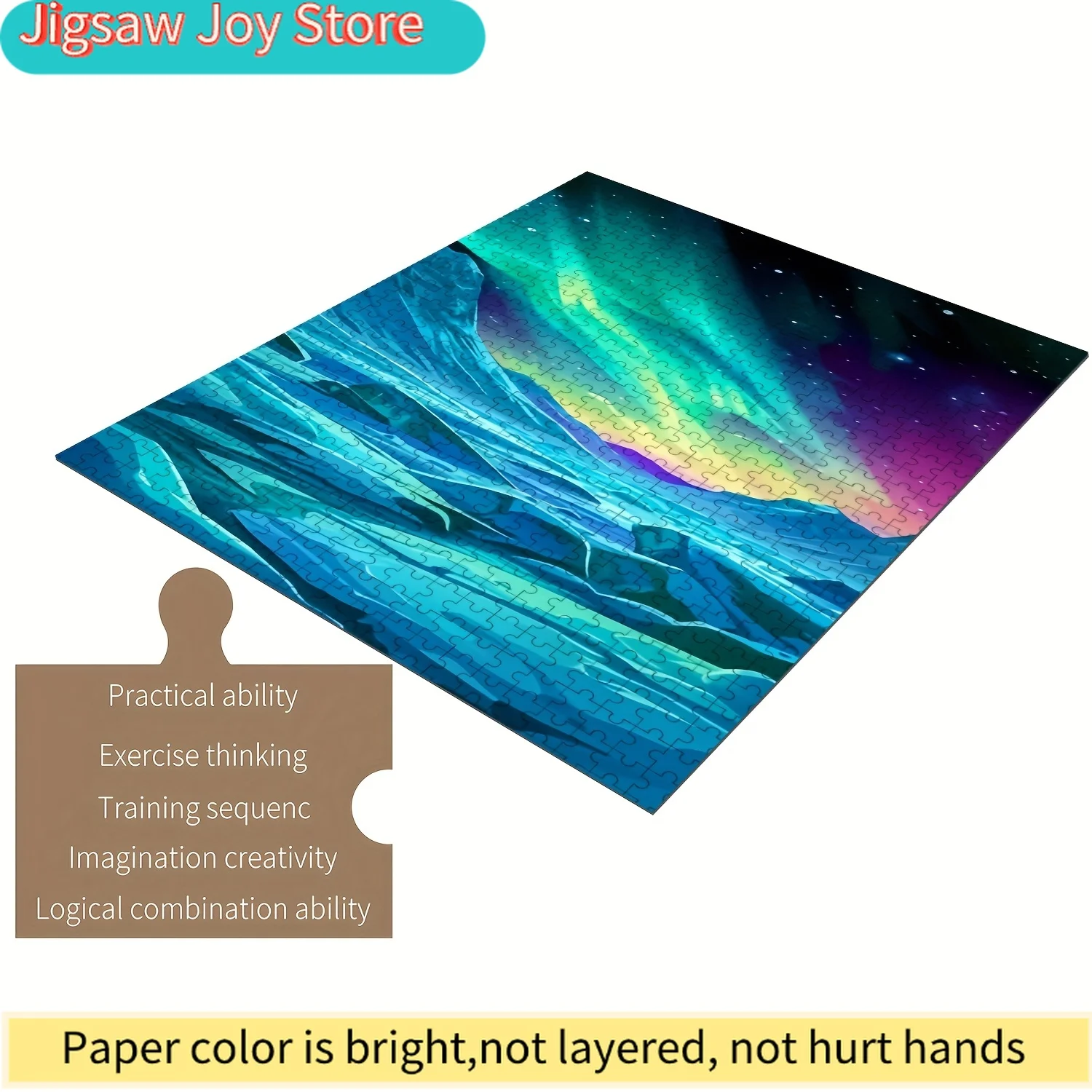 Пазл с изображением северного сияния в Исландии для всей семьи - деревянный, с красочным дизайном, устойчивый к царапинам.
Пазл с изображением северного сияния в Исландии для всей семьи - деревянный, с красочным дизайном, устойчивый к царапинам.