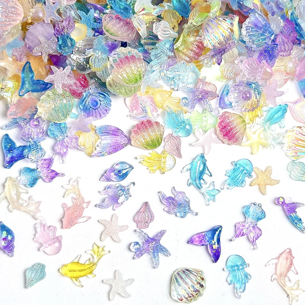 50PCS Mixed Design 3D Acrylic Nail Art Marine Organism Charms Accessories Parts For Manicure Nails Decorations Supplies Material
50PCS Mixed Design 3D Acrylic Nail Art Marine Organism Charms Accessories Parts For Manicure Nails Decorations Supplies Material