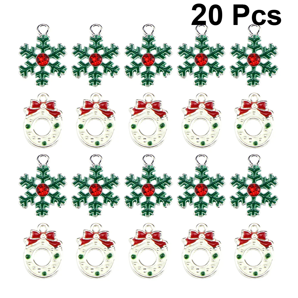 20 Pcs Diy Charm Pendant Set Drop Alloy Pendant Charm DIY Christmas Snowflake Wreath Jewelry Making Accessories
20 Pcs Diy Charm Pendant Set Drop Alloy Pendant Charm DIY Christmas Snowflake Wreath Jewelry Making Accessories