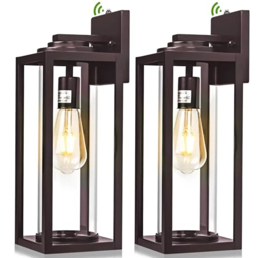 Oil Rubbed Bronze Dusk to Dawn Outdoor Wall Light Fixtures - 2 Packs Exterior Waterproof Outdoor Lighting, Farmhouse Porch Scon
Oil Rubbed Bronze Dusk to Dawn Outdoor Wall Light Fixtures - 2 Packs Exterior Waterproof Outdoor Lighting, Farmhouse Porch Scon