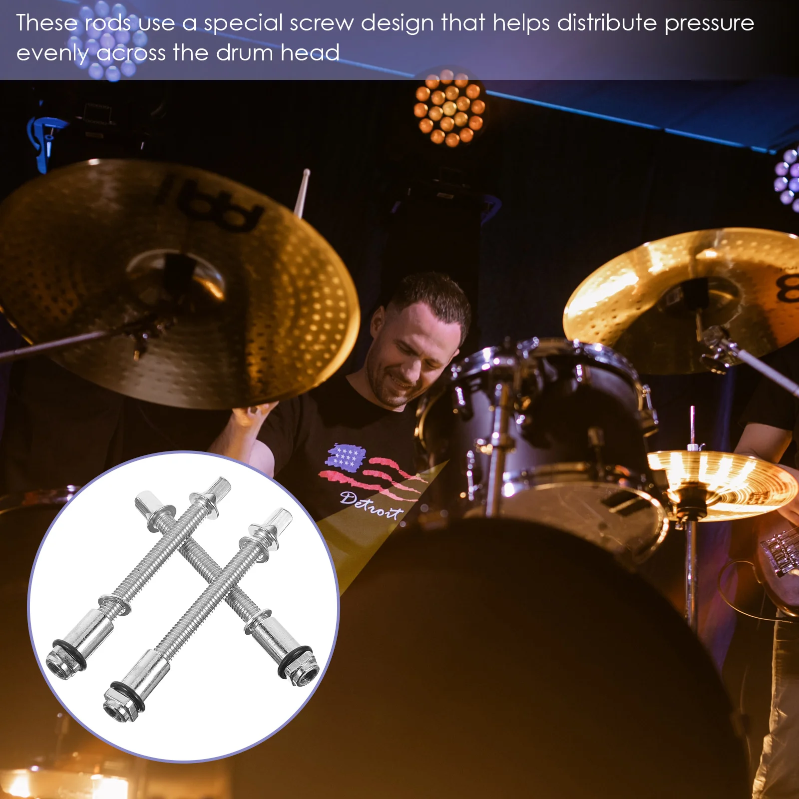 6 Pcs Drum Screws Percussion Instrument Hardware Metal Bass Snare Tension Rods Lug Repair Kit Jazz Set Accessories
6 Pcs Drum Screws Percussion Instrument Hardware Metal Bass Snare Tension Rods Lug Repair Kit Jazz Set Accessories