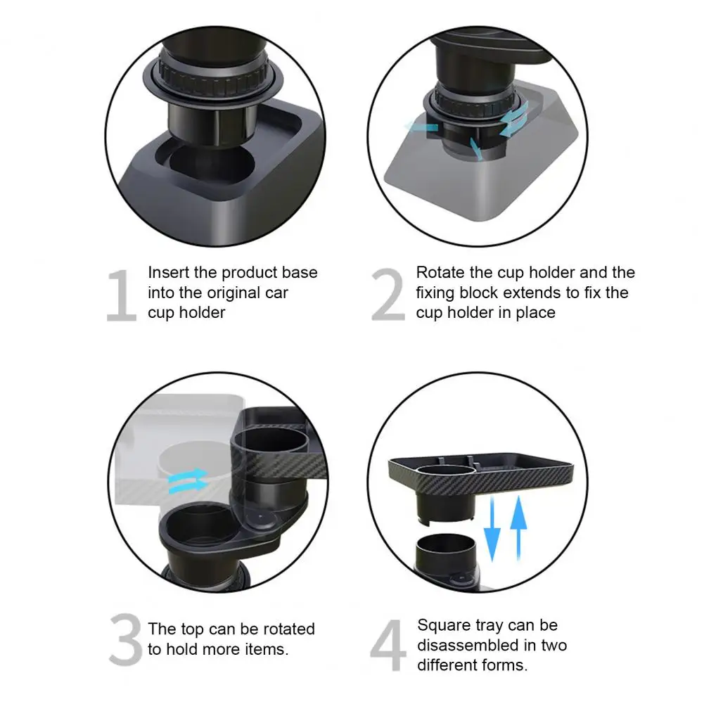 Car Accessories Organizer Universal Fit Cup Holder Versatile Car Cup Holder Tray 3-in-1 Food Table 360° Rotate Anti-slip Auto
Car Accessories Organizer Universal Fit Cup Holder Versatile Car Cup Holder Tray 3-in-1 Food Table 360° Rotate Anti-slip Auto