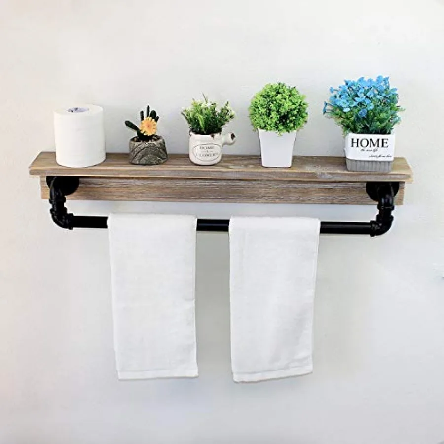 Industrial Pipe ShelfRustic Wall Shelf with Towel Bar 30" Farmhouse Towel Racks for Bathroom Floating Shelves Wall Mounted Home
Industrial Pipe ShelfRustic Wall Shelf with Towel Bar 30" Farmhouse Towel Racks for Bathroom Floating Shelves Wall Mounted Home