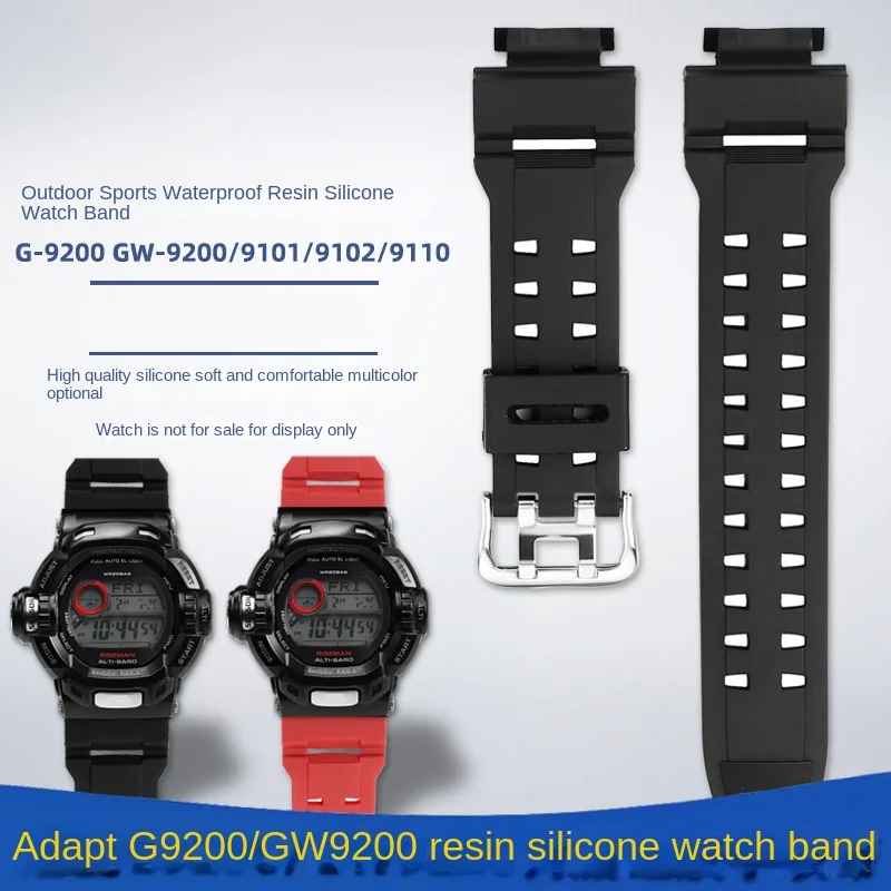 Suitable for Casio Bay people G-9200 GW-9200/9110/9101/9102 outdoor sports resin silicone waterproof watch strap for men
Suitable for Casio Bay people G-9200 GW-9200/9110/9101/9102 outdoor sports resin silicone waterproof watch strap for men