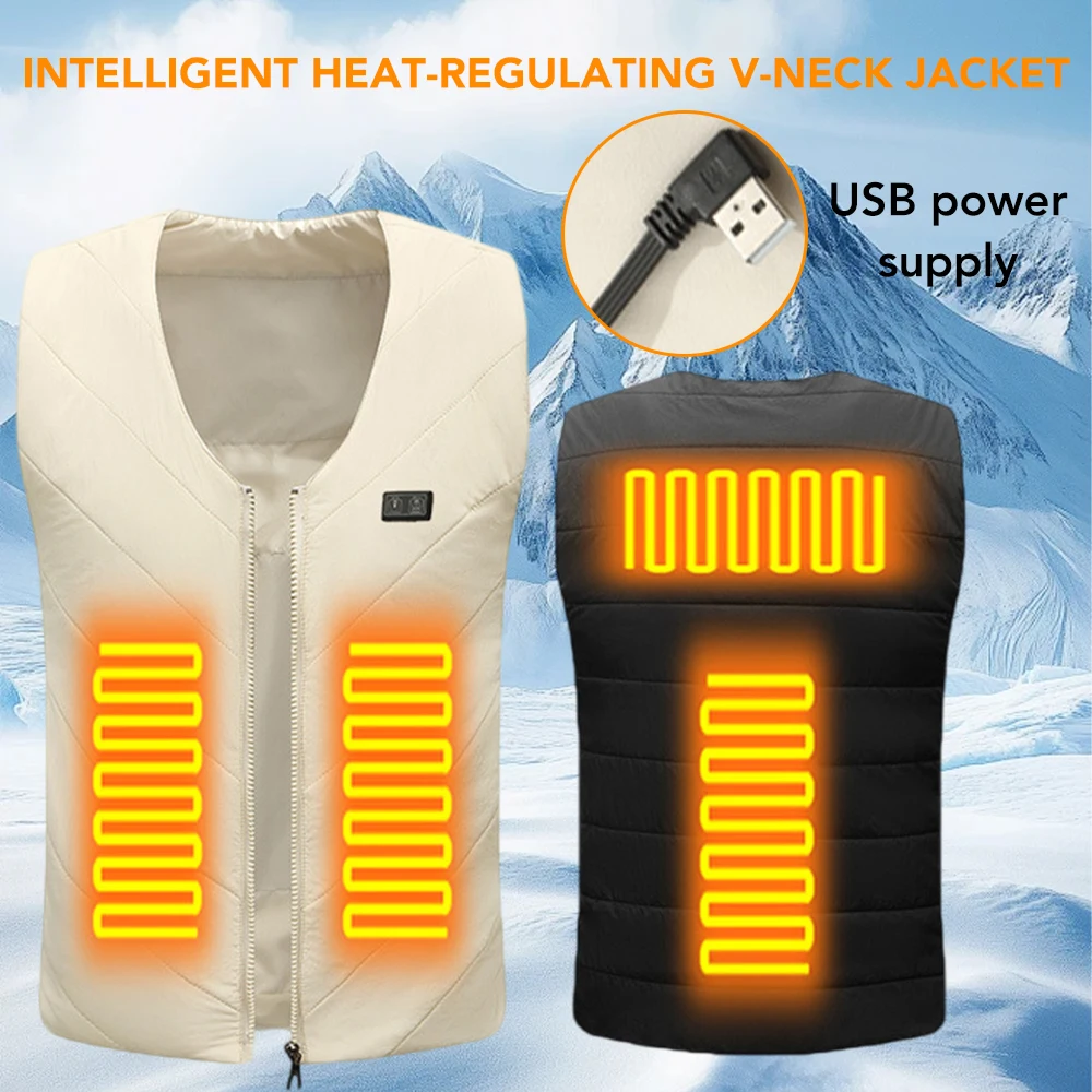 4 Areas V-neck Electric Heating Vest Couple Style Adjustable Temperature Control Smart Jacket Men Outdoor Thermal Warm Clothes
4 Areas V-neck Electric Heating Vest Couple Style Adjustable Temperature Control Smart Jacket Men Outdoor Thermal Warm Clothes