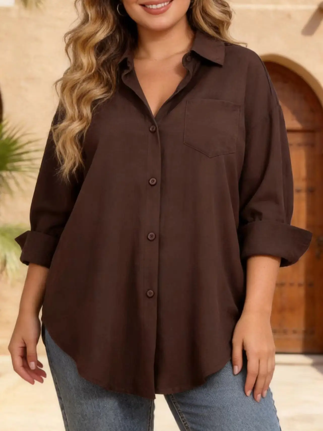 Plus Size Women's Shirt – Oversized Casual Blouse for Curvy Girls, Flowy & Slimming Fit, Fashionable Top (0Xl-5Xl)
Plus Size Women's Shirt – Oversized Casual Blouse for Curvy Girls, Flowy & Slimming Fit, Fashionable Top (0Xl-5Xl)
