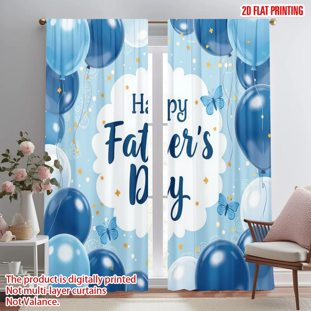 2D flat printing 2pcs Drapes Father's Day Blue Balloons Digital Printed Polyester Drapes Festive Wall Decor for Booths Studio
2D flat printing 2pcs Drapes Father's Day Blue Balloons Digital Printed Polyester Drapes Festive Wall Decor for Booths Studio