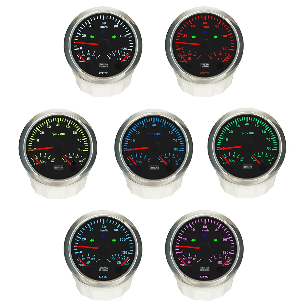 85mm 3 in 1 Multifunction 0-200km/h GPS Speedometer 0-8000RPM Tachometer with Oil Pressure Water Temp Fuel Level Voltmeter
85mm 3 in 1 Multifunction 0-200km/h GPS Speedometer 0-8000RPM Tachometer with Oil Pressure Water Temp Fuel Level Voltmeter