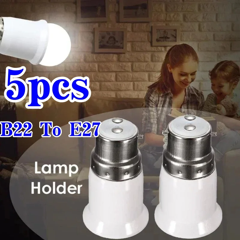 1/5PCS Lamp Sockets Converter B22 To E27 LED Bulb Converter Lamp Base Holder Screw Light Socket Adapter Anti-burning Bulb Holder
1/5PCS Lamp Sockets Converter B22 To E27 LED Bulb Converter Lamp Base Holder Screw Light Socket Adapter Anti-burning Bulb Holder