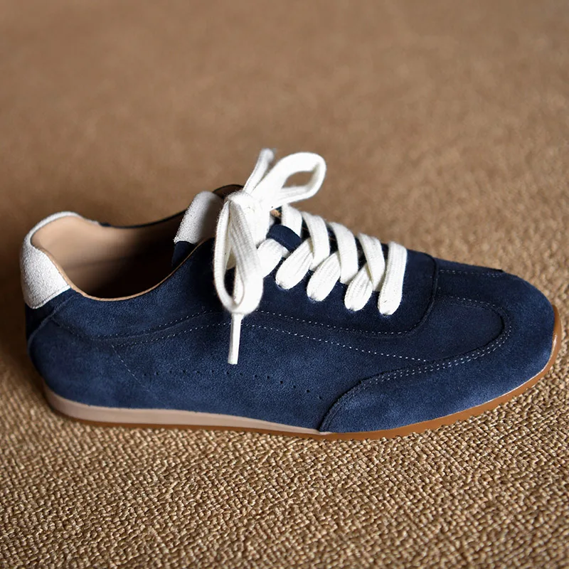 Blue Cow Suede Women's Sneakers 2026 Spring Lace-up German Training Shoes Causal Low Heeled Female Footwear Phoentin FT5281
Blue Cow Suede Women's Sneakers 2026 Spring Lace-up German Training Shoes Causal Low Heeled Female Footwear Phoentin FT5281