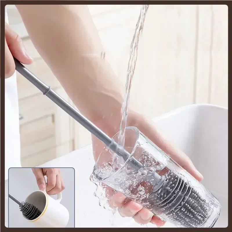 Bottle Brush Insulation Cup Washing No Deadend Long Handled Silicone Cleaning Brush Household Multifunctional Cleaning Tools
Bottle Brush Insulation Cup Washing No Deadend Long Handled Silicone Cleaning Brush Household Multifunctional Cleaning Tools