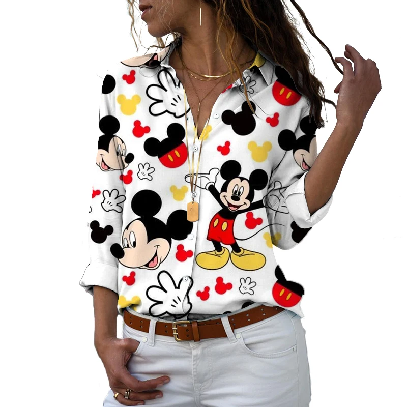 New Street Harajuku Long Sleeve Shirt Minnie Cartoon Pattern Print 2024 Ladies Lapel Single Breasted Fashion Casual Shirt y2k
New Street Harajuku Long Sleeve Shirt Minnie Cartoon Pattern Print 2024 Ladies Lapel Single Breasted Fashion Casual Shirt y2k