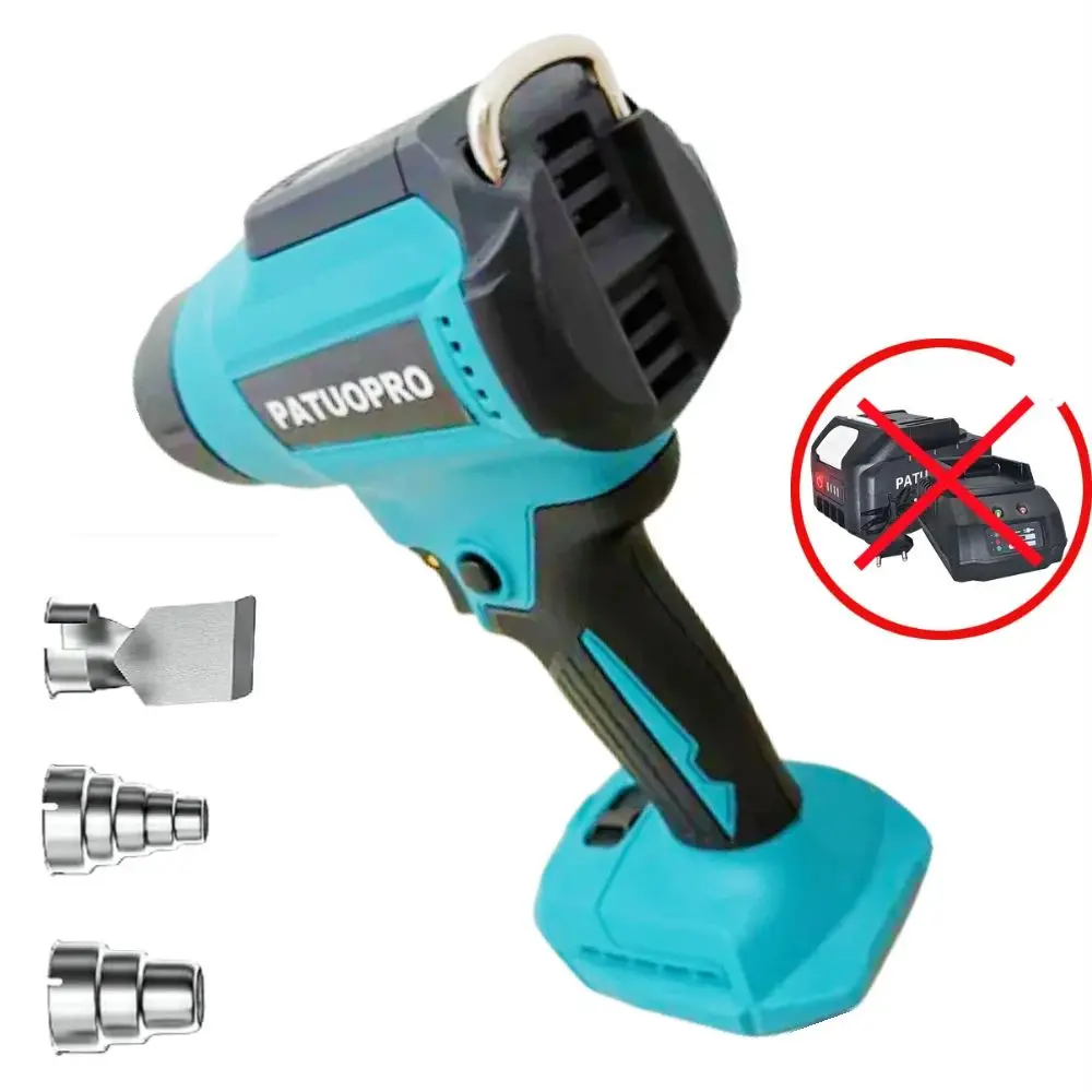 Беспроводной электрический тепловой пистолет PATUOPRO 30-550 ℃ Ручной фен с ЖК-дисплеем и регулируемой температурой для батареи Makita 18 В
Беспроводной электрический тепловой пистолет PATUOPRO 30-550 ℃ Ручной фен с ЖК-дисплеем и регулируемой температурой для батареи Makita 18 В