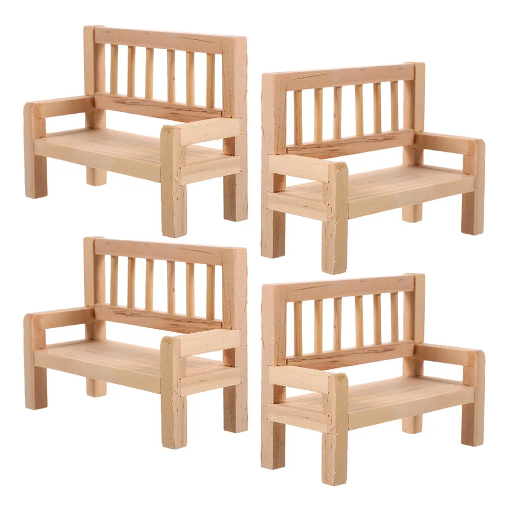 4Pcs Miniature Wooden Garden Bench Dollhouse Furniture Realistic Fairy Garden Accessories Mini Bench for Crafts
4Pcs Miniature Wooden Garden Bench Dollhouse Furniture Realistic Fairy Garden Accessories Mini Bench for Crafts