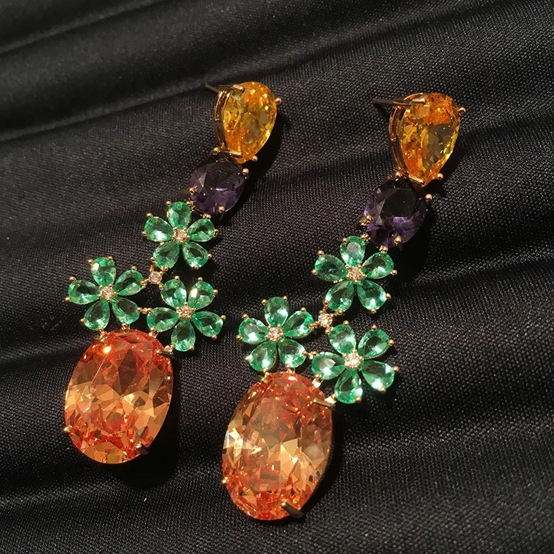 Foydjew Bohemian Boho Style Champagne Zircon Crystal Flower Earrings 925 Silver Needle Fashion New Dangle Earring For Women
Foydjew Bohemian Boho Style Champagne Zircon Crystal Flower Earrings 925 Silver Needle Fashion New Dangle Earring For Women