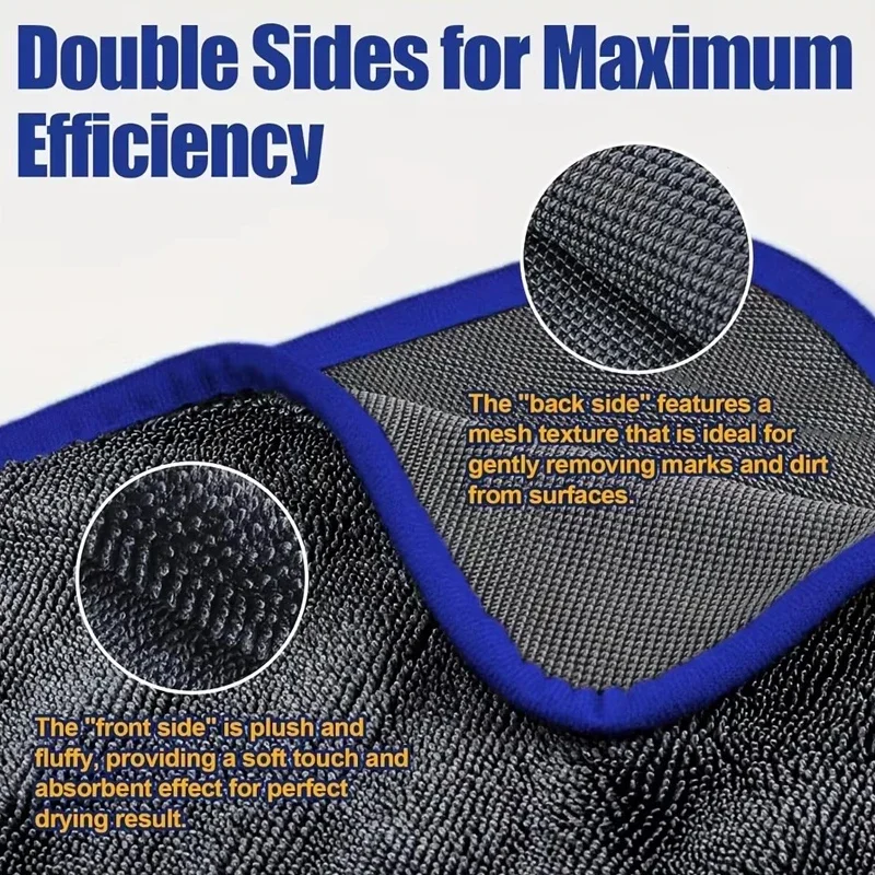 40x60cm Microfiber Cleaning Towel Plush Absorbent Mesh Scrubber for Home Auto Detailing
40x60cm Microfiber Cleaning Towel Plush Absorbent Mesh Scrubber for Home Auto Detailing
