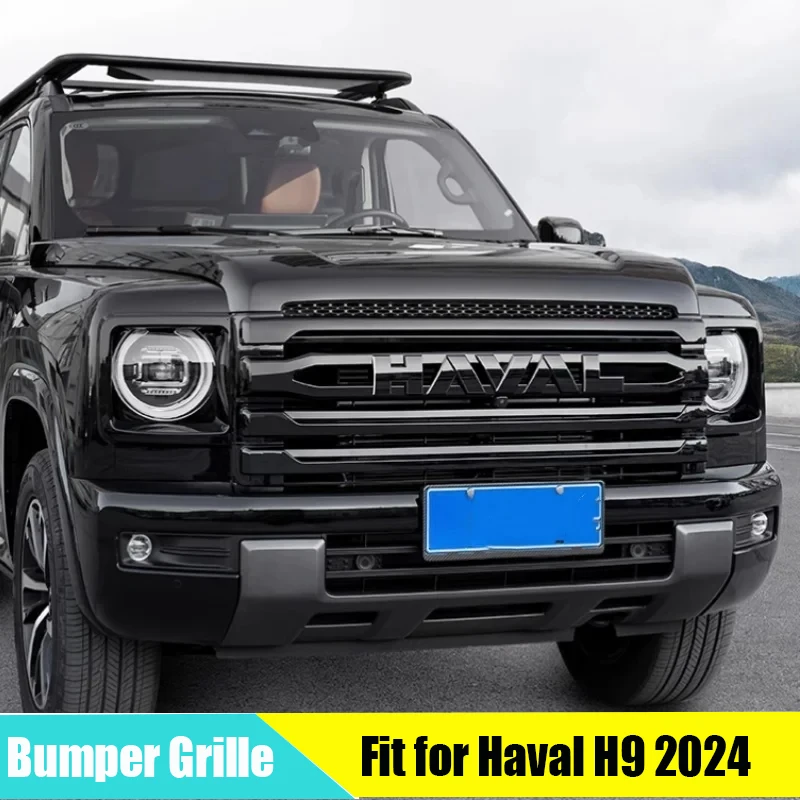 Car Front Bumper Grille Fit for GWM Haval H9 2024 2025 Modified ABS Black Warrior Grille Headlight Cover Exterior Accessories
Car Front Bumper Grille Fit for GWM Haval H9 2024 2025 Modified ABS Black Warrior Grille Headlight Cover Exterior Accessories