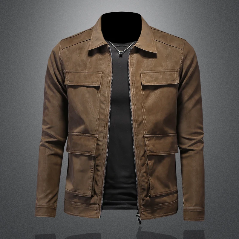 Новая мужская куртка из искусственной кожи, весенне-осенняя, модная, высококачественная, брендовая, молодежная, однотонная, с воротником-стойкой
Новая мужская куртка из искусственной кожи, весенне-осенняя, модная, высококачественная, брендовая, молодежная, однотонная, с воротником-стойкой