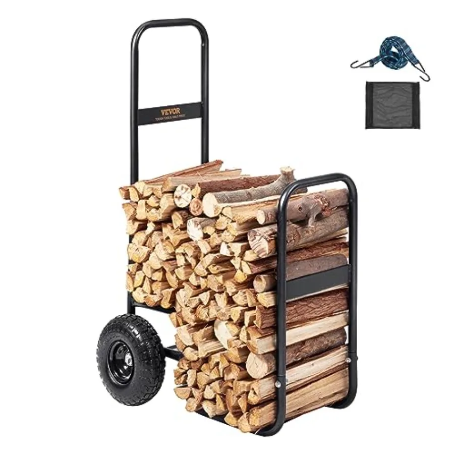 Log Cart 250 lbs Load Capacity, Outdoor and Indoor Wood Rack Storage Mover with Pneumatic Rubber Wheels, Heavy Duty Steel Dolly
Log Cart 250 lbs Load Capacity, Outdoor and Indoor Wood Rack Storage Mover with Pneumatic Rubber Wheels, Heavy Duty Steel Dolly