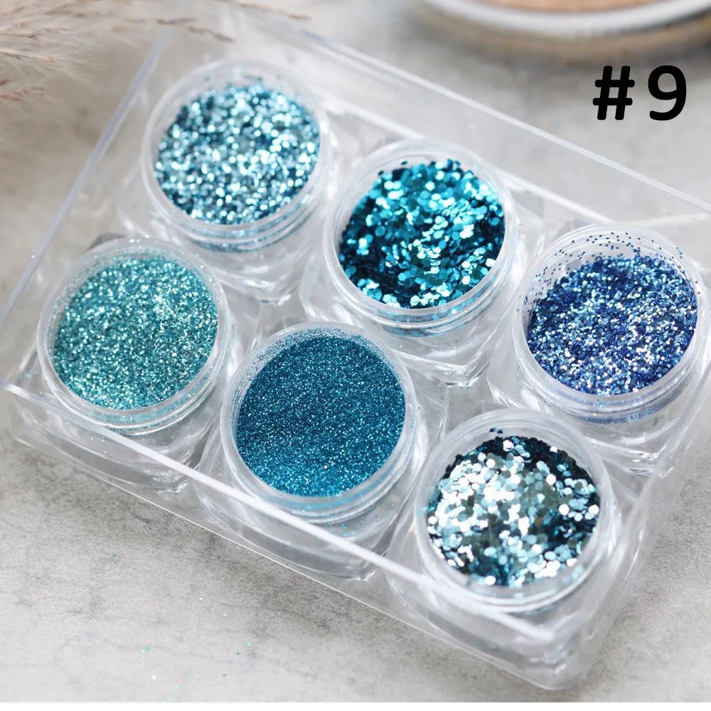 6PCS/Sets Nail Art Illusory Laser Glitters 3g/Size Highlight Gradient Color Glitters For Nails Flashing Spangles Decorations Kit
6PCS/Sets Nail Art Illusory Laser Glitters 3g/Size Highlight Gradient Color Glitters For Nails Flashing Spangles Decorations Kit