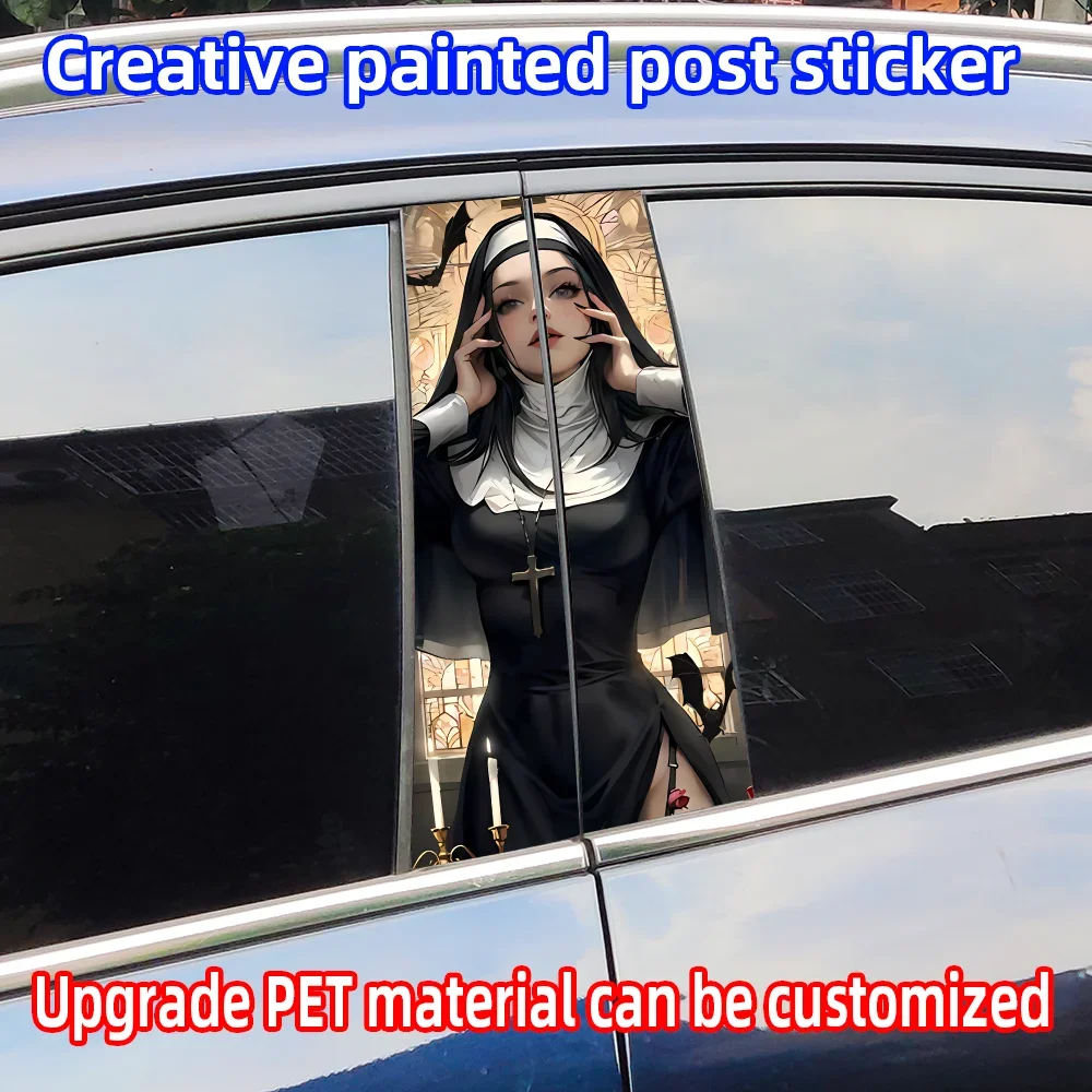 Gothic Nun Sister Cross Car Stickers Waterproof Auto B Pillar Decor Cover Scratches Car Door Pillar Sunscreen Decal Accessories
Gothic Nun Sister Cross Car Stickers Waterproof Auto B Pillar Decor Cover Scratches Car Door Pillar Sunscreen Decal Accessories