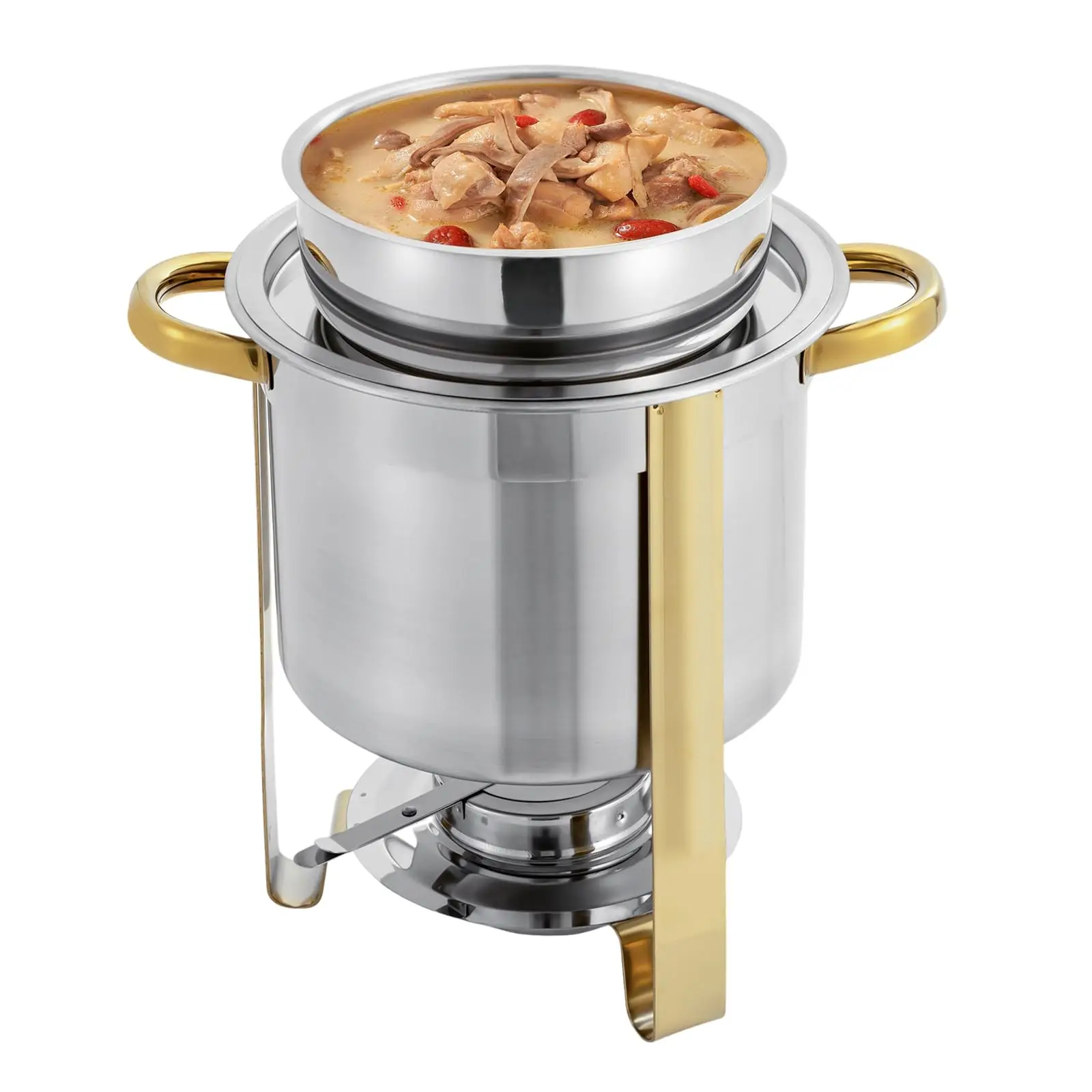 Круглая подогреватель супа из нержавеющей стали с ручкой, подогреватель супа с крышкой и держателем для топлива, подогреватель супа для кафетерия, свадеб, па
Круглая подогреватель супа из нержавеющей стали с ручкой, подогреватель супа с крышкой и держателем для топлива, подогреватель супа для кафетерия, свадеб, па