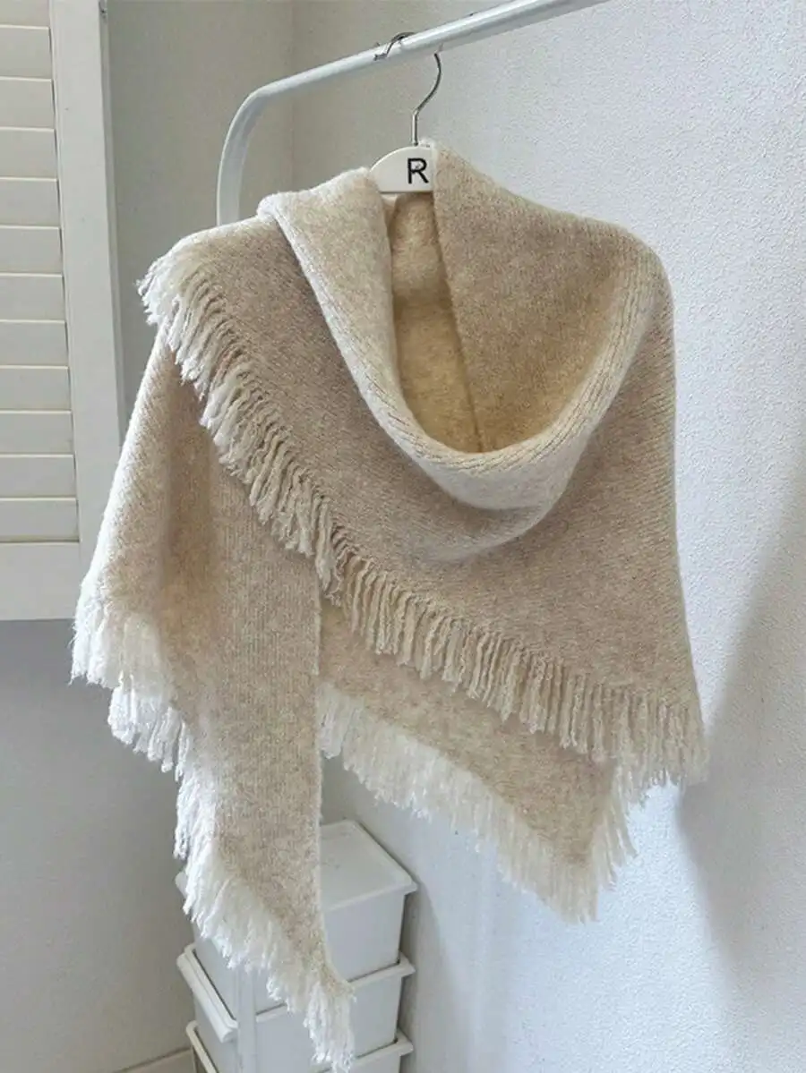 Minimalist Oversized Fringe Scarf Soft Cashmere Feel Beige Shawl Wrap For Women
Minimalist Oversized Fringe Scarf Soft Cashmere Feel Beige Shawl Wrap For Women