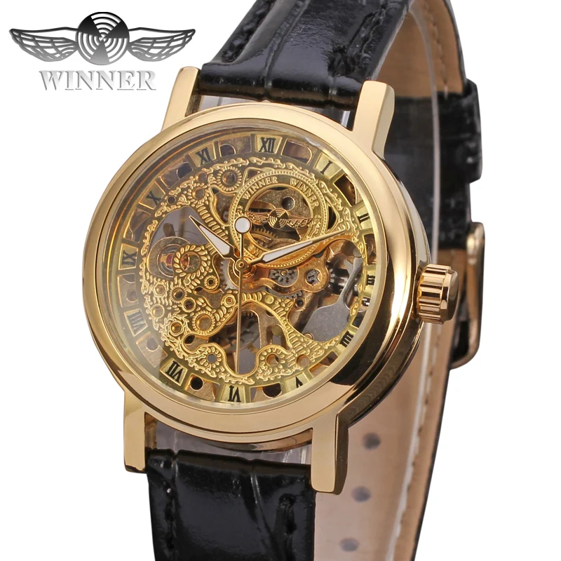 Luxury Brand Hand Wind Mechanical Ladies Watch for Women Leather Strap Skeleton Mini Golden Dial Luminous Hands Wrist Watches
Luxury Brand Hand Wind Mechanical Ladies Watch for Women Leather Strap Skeleton Mini Golden Dial Luminous Hands Wrist Watches