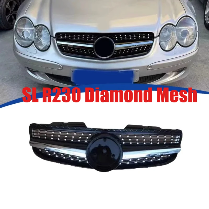 Suitable for 2000-2009 SL class (R230) modified grille mask Diamond grille starry sky grille
Suitable for 2000-2009 SL class (R230) modified grille mask Diamond grille starry sky grille