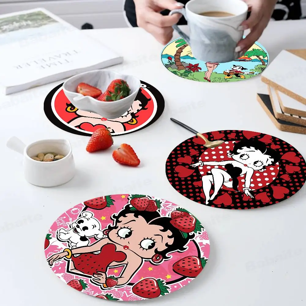 B-Bettys-Boops pattern art painted wooden anti-slip coasters, suitable for decoration of living room kitchenware
B-Bettys-Boops pattern art painted wooden anti-slip coasters, suitable for decoration of living room kitchenware
