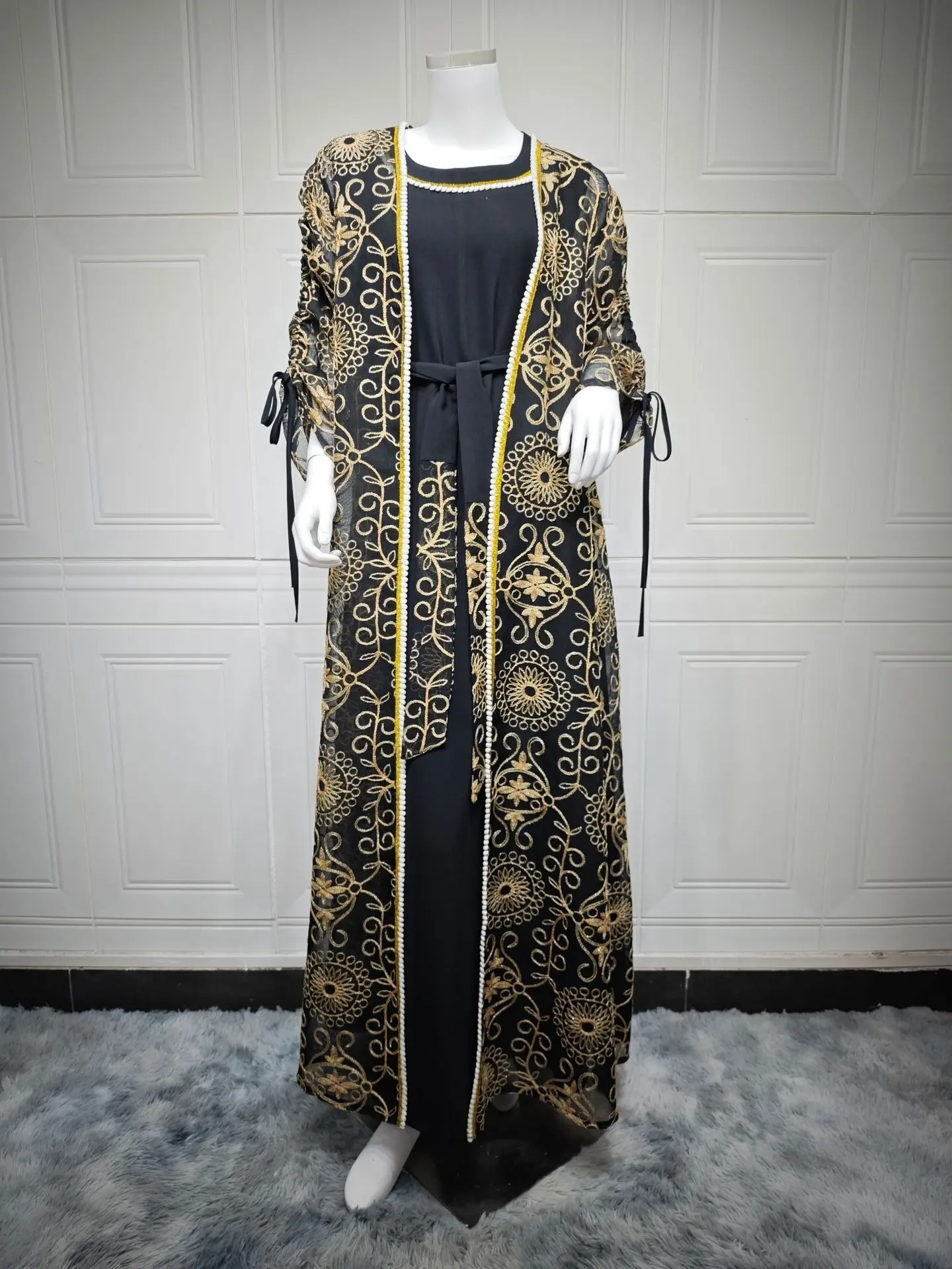 Jalabiya Muslim Dress, AB432 Women's Robe, Two Piece Set, Dubai, Saudi Arabia
Jalabiya Muslim Dress, AB432 Women's Robe, Two Piece Set, Dubai, Saudi Arabia