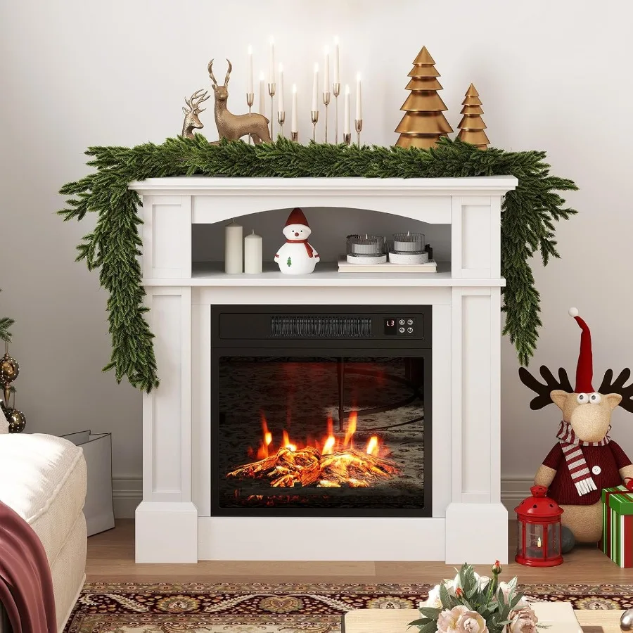 32 Electric Fireplace with Mantel Package featuring Wooden Firebox Surround Freestanding 18 Fireplace Insert Heater with 3 Flam
32 Electric Fireplace with Mantel Package featuring Wooden Firebox Surround Freestanding 18 Fireplace Insert Heater with 3 Flam