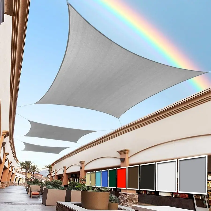 16 x 16 Gray Square Sun Shade Sail Canopy Outdoor Patio Fabric Shelter Cloth Screen Awning 95 UV Protection, 200 GSM, Heavy Duty
16 x 16 Gray Square Sun Shade Sail Canopy Outdoor Patio Fabric Shelter Cloth Screen Awning 95 UV Protection, 200 GSM, Heavy Duty