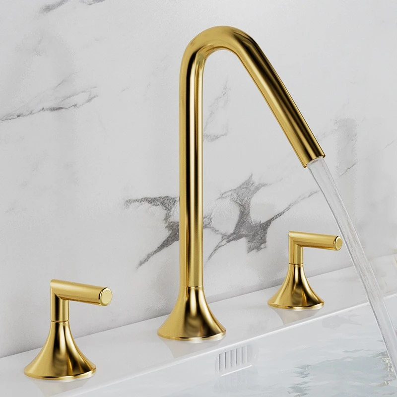 Bathroom Split Three Hole Basin Faucet Bathroom Cabinet Sink Basin Cold and Hot Splashproof Faucet Set
Bathroom Split Three Hole Basin Faucet Bathroom Cabinet Sink Basin Cold and Hot Splashproof Faucet Set