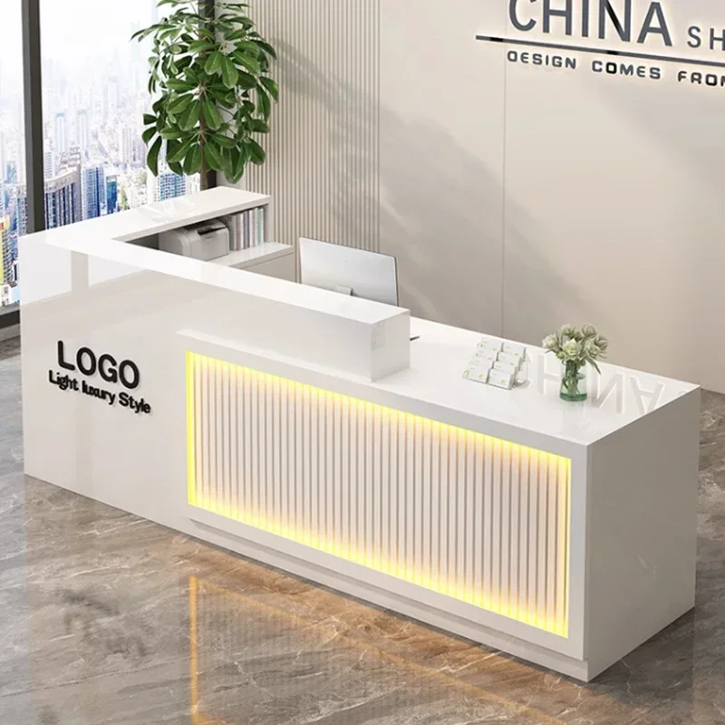 Glamour Reception Desks Classic Customization Versatile Reception Desks Trendy Luxury Mostrador Negocio Commercial Furniture
Glamour Reception Desks Classic Customization Versatile Reception Desks Trendy Luxury Mostrador Negocio Commercial Furniture