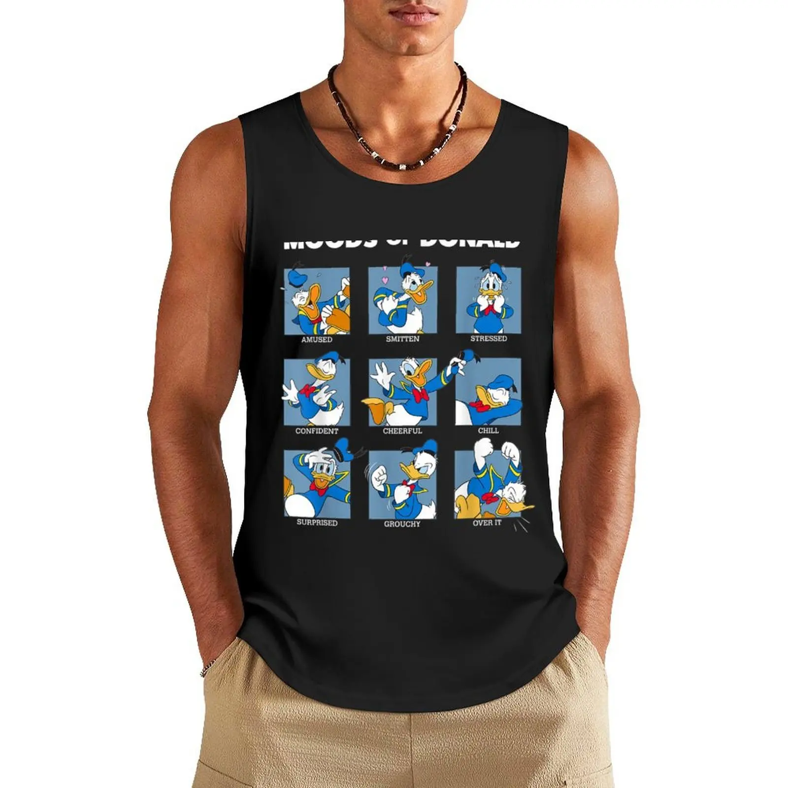 Funny Moods Of Donald Cartoon Tank Top Fitness men clothing summer Men's tops anime top Vest
Funny Moods Of Donald Cartoon Tank Top Fitness men clothing summer Men's tops anime top Vest