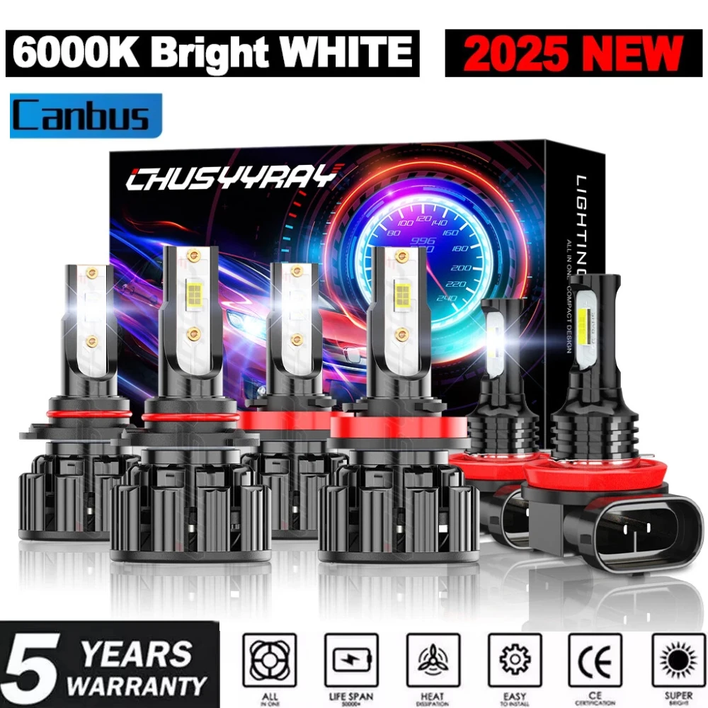 6x 9005 H11 H11 LED Headlight Bulb Kit For Honda Odyssey 2011-2020 1:1 Same Size Canbus 6000K 100000LM Hi/Lo Beam+Fog Lamp Combo
6x 9005 H11 H11 LED Headlight Bulb Kit For Honda Odyssey 2011-2020 1:1 Same Size Canbus 6000K 100000LM Hi/Lo Beam+Fog Lamp Combo