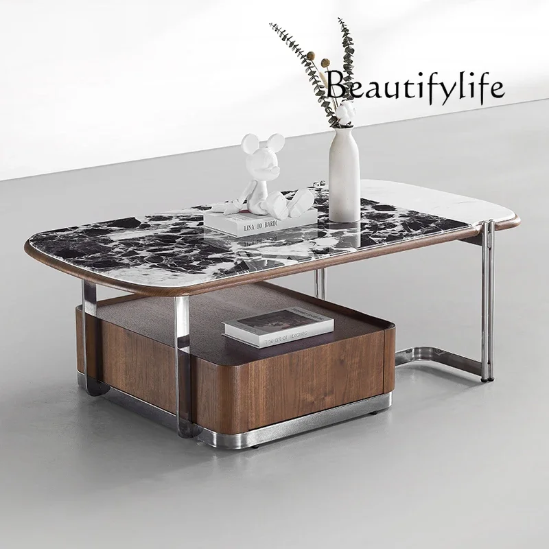 N44 Marble coffee table living room home new light luxury high-end walnut coffee table
N44 Marble coffee table living room home new light luxury high-end walnut coffee table