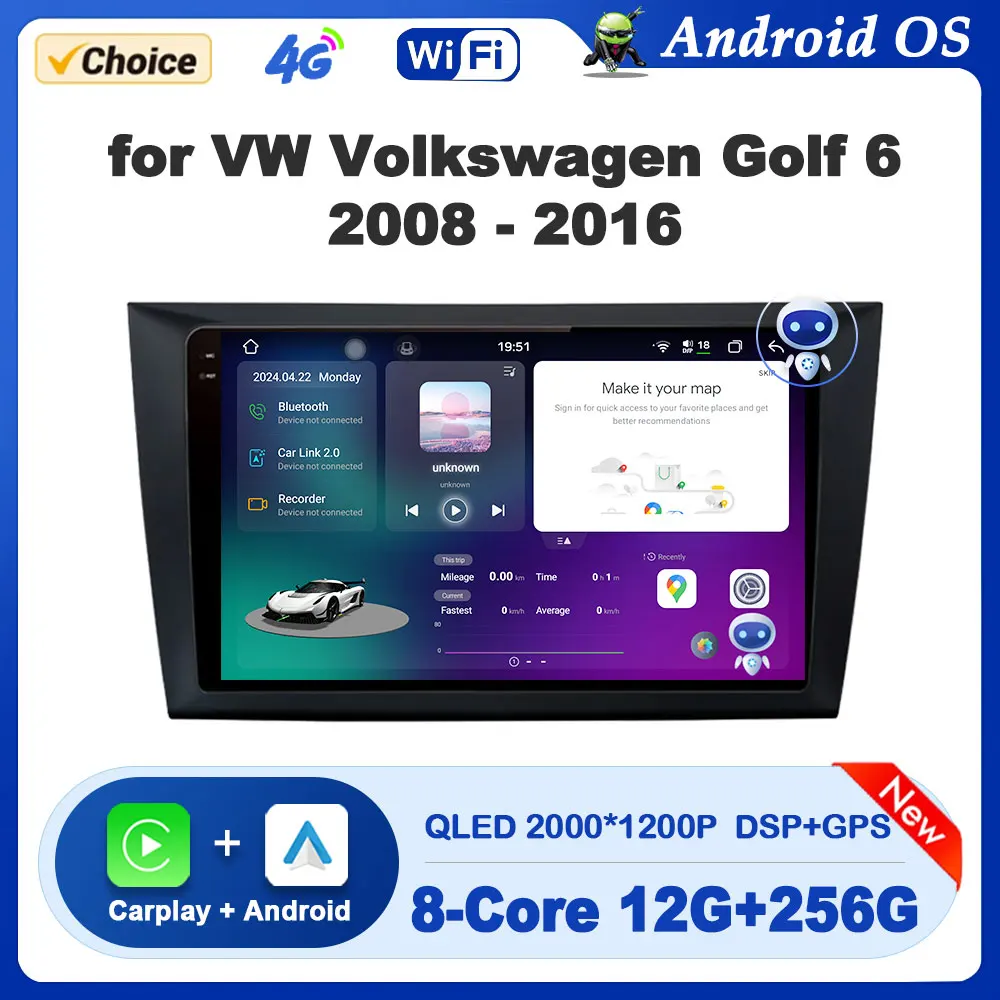 9 inch Android OS for VW Volkswagen Golf 6 2008 - 2016 Car Radio Multimedia Player GPS Navi Bluetooth DSP Stereo WiFi Head Unit
9 inch Android OS for VW Volkswagen Golf 6 2008 - 2016 Car Radio Multimedia Player GPS Navi Bluetooth DSP Stereo WiFi Head Unit