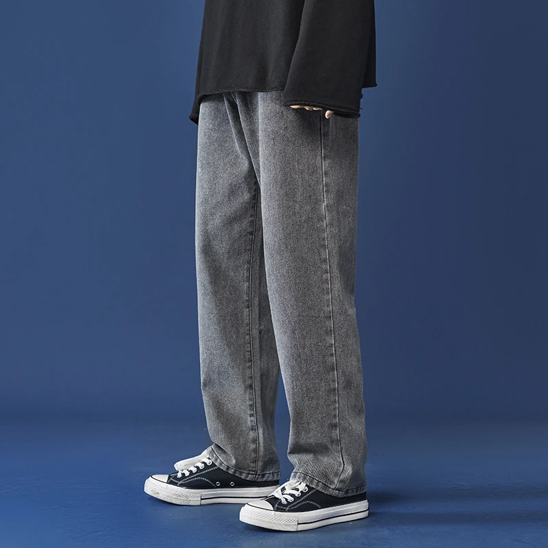 Korean Spring Solid Men's Solid Elastic Waist Drawstring Pockets Versatile Trendy Cowboy Loose Straight Ankle Length Pants
Korean Spring Solid Men's Solid Elastic Waist Drawstring Pockets Versatile Trendy Cowboy Loose Straight Ankle Length Pants