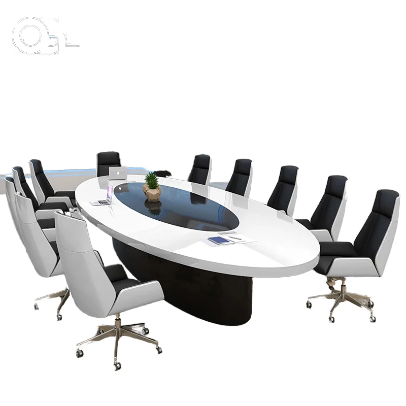 *Simple Modern White Painted Oval Conference Table and Chair Combination for Large Conference Room
*Simple Modern White Painted Oval Conference Table and Chair Combination for Large Conference Room
