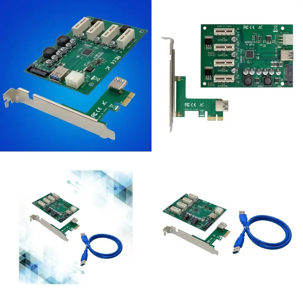 31BA PCIe USB3 to External 4 PCI-e Slot Adapter PCIe Port Multiplier Card ASM1184 
31BA PCIe USB3 to External 4 PCI-e Slot Adapter PCIe Port Multiplier Card ASM1184