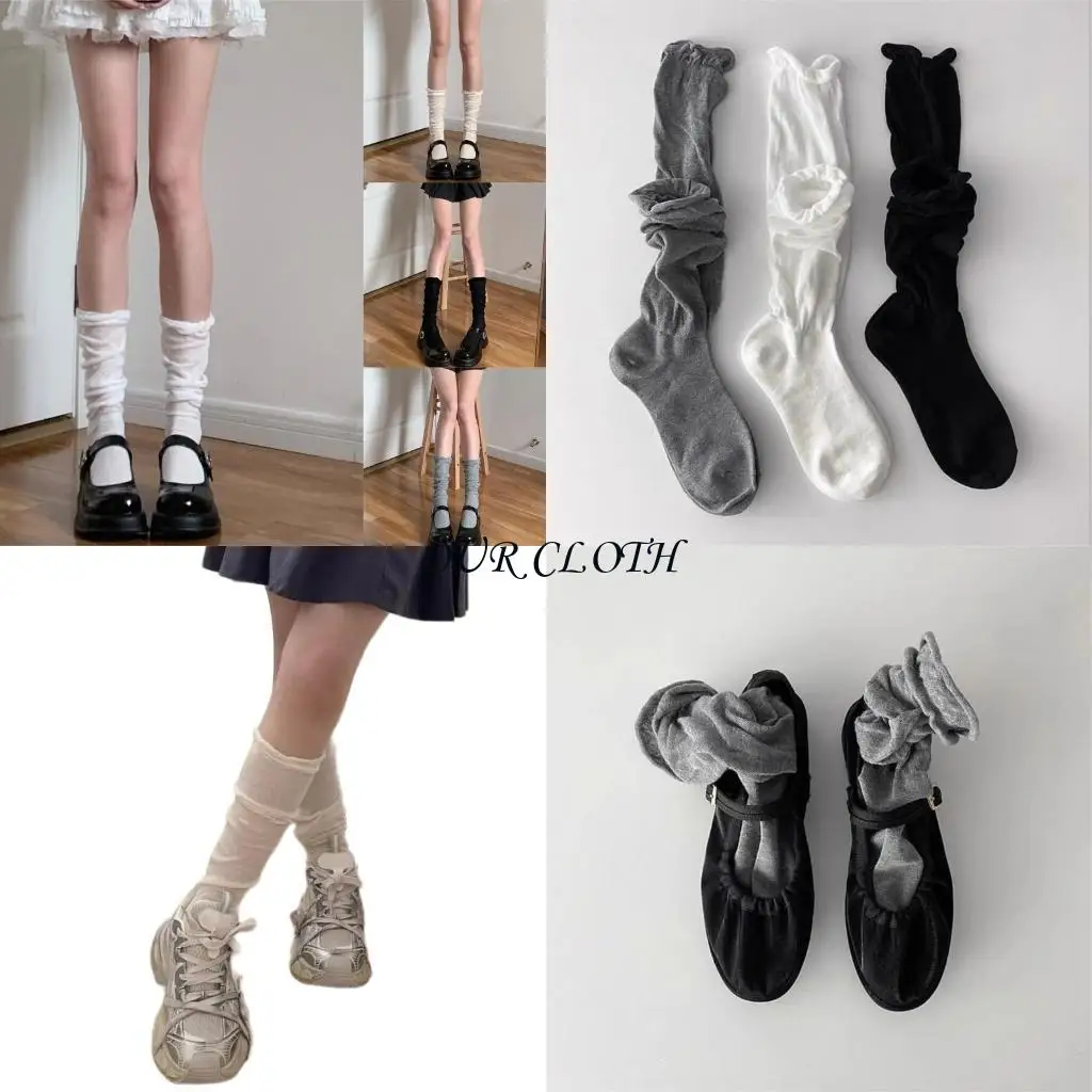Women Sweet Preppy Solid Color Middle Calf Socks Elegant Bubble Ruffle Slouchy Cuffs Breathable Mesh Socks Hosiery Y1AC
Women Sweet Preppy Solid Color Middle Calf Socks Elegant Bubble Ruffle Slouchy Cuffs Breathable Mesh Socks Hosiery Y1AC