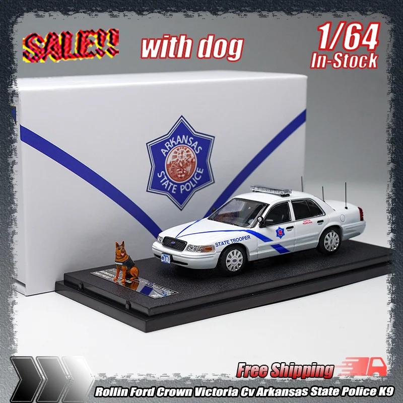 Rollin 1 64 Ford Crown Victoria Cv Arkansas State Police K9 Diecast Alloy Model Car With Dog Figure For Collection Display
Rollin 1 64 Ford Crown Victoria Cv Arkansas State Police K9 Diecast Alloy Model Car With Dog Figure For Collection Display
